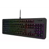 Vadu spēļu klaviatūra Lenovo K310 — pilna izmēra 100%, USB, US angļu valoda, RGB fona apgaismojums, melna, 1,8 m kabelis