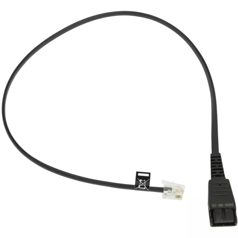 telefona kabelis Jabra 8800-00-25 0.5 m Melns