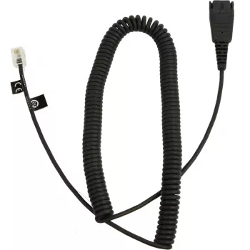 Telefona kabelis Jabra 8800-01-06 QD standarta 0,5 m Melns