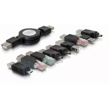 USB adapteru komplekts DeLOCK 18612 melns 10 detaļas