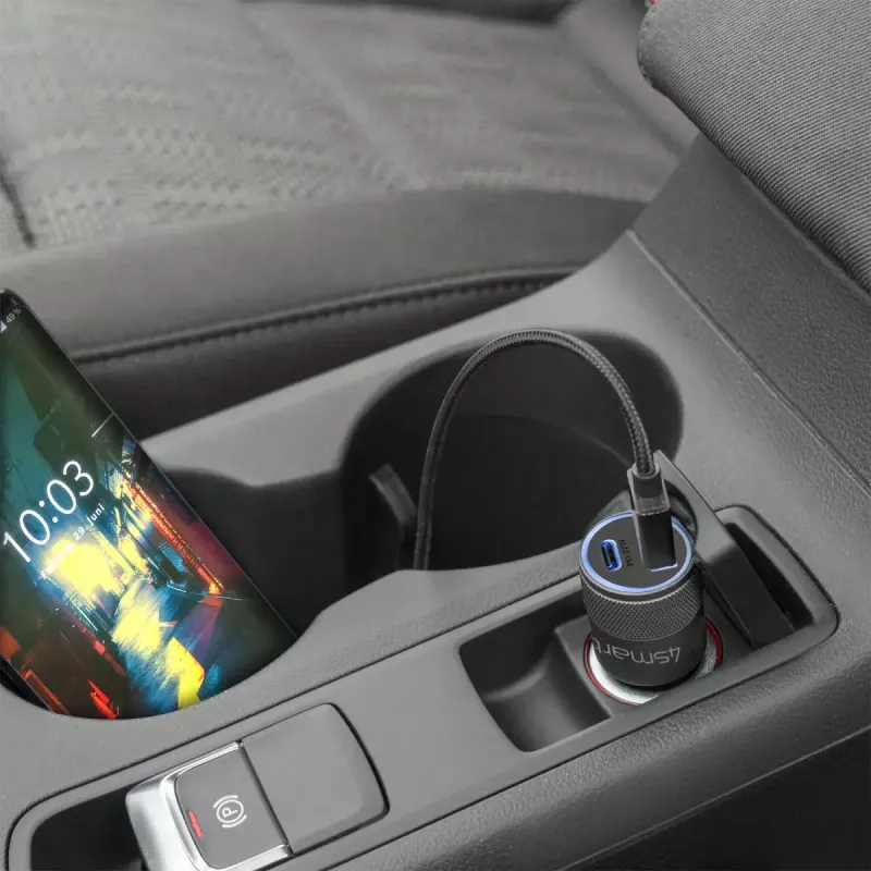 Mobilās ierīces lādētājs 4smarts 464448 Universāls Melns Cigarešu aizdedzinātājs Auto