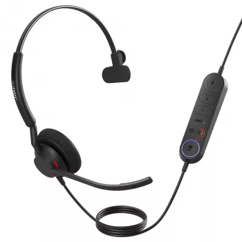 Jabra Engage 40 - (Inline Link) USB-A MS Mono, vadu, biroja/zvanu centram, 50 - 20000 Hz, 45 g, austiņas, melna