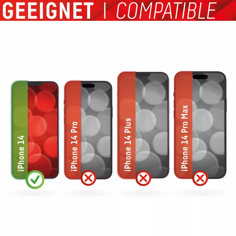 Displex ekrāna aizsargs (10H) + vāciņš Apple iPhone 14, Eco montāžas rāmis, + vāciņš, rūdīts stikls, pret skrāpējumiem izturīga aizsargplēve