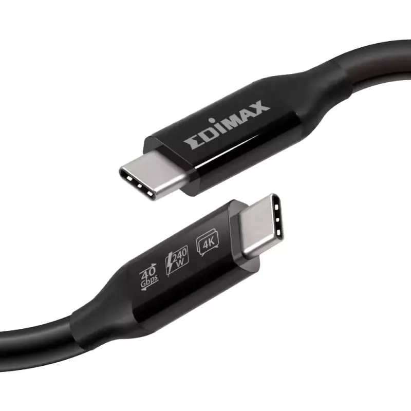 Kabelis Edimax UC4 0.5 m 40 Gbit/s Melns Vīrs pret Vīrs