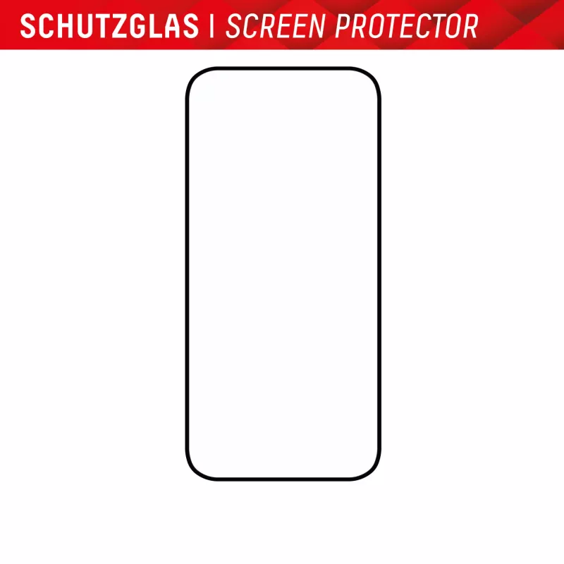 Displex Pilna Pārklājuma Ekrāna Aizsargs (10H) Apple iPhone 15/15 Pro, Eco Montāžas Rāmis, Pilns Pārklājums
