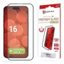 Displex Premium ekrāna aizsargs (pilnais pārklājums, 10H) Apple iPhone 16, Eco montāžas rāmis, pilnais pārklājums