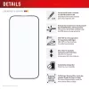 Displex Premium ekrāna aizsargs (pilnais pārklājums, 10H) Apple iPhone 16, Eco montāžas rāmis, pilnais pārklājums
