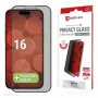 Displex privātuma ekrāna aizsargs (10H) Apple iPhone 16, Eco montāžas rāmis, privātuma filtrs