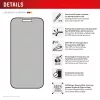 Displex privātuma ekrāna aizsargs (10H) Apple iPhone 16, Eco montāžas rāmis, privātuma filtrs