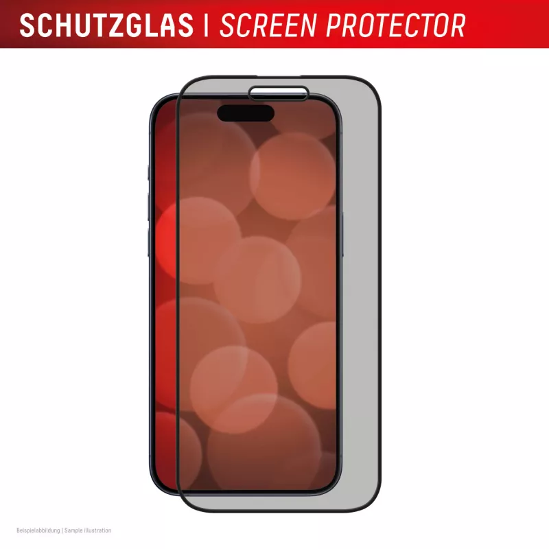 Displex privātuma ekrāna aizsargs (10H) Apple iPhone 16, Eco montāžas rāmis, privātuma filtrs