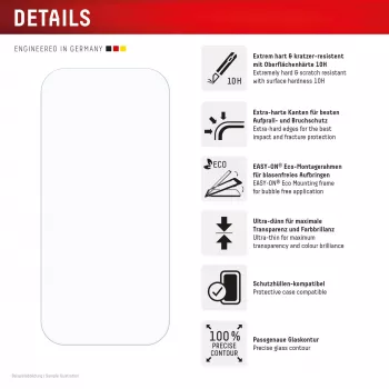Displex ekrāna aizsargs + korpuss Apple iPhone 16 Pro, Eco montāžas rāmis, izturīgs pret skrāpējumiem