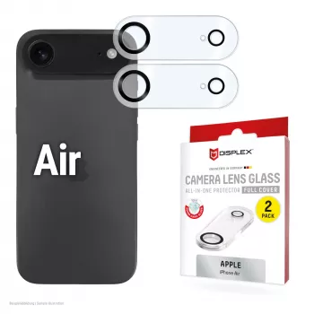 Displex Full Cover Camera Lens Glass iPhone Air, 10H, Full Camera Protector, Quick Mount, 2-Pack