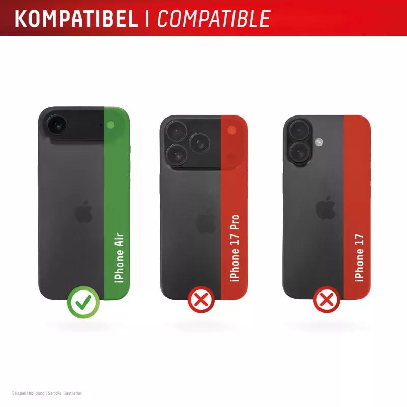 Displex Premium Camera Lens Glass, iPhone Air Glas, 10H, Single Rings, DLC, caurspīdīgs, Quick Mount