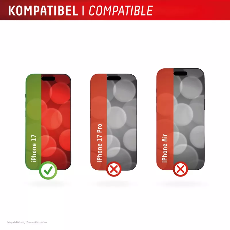 Displex ekrāna aizsargs + maciņš Apple iPhone 17, Eco montāžas rāmis, izturīgs pret skrāpējumiem