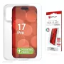 Displex ekrāna aizsargs + maciņš Apple iPhone 17 Pro, Eco montāžas rāmis, izturīgs pret skrāpējumiem