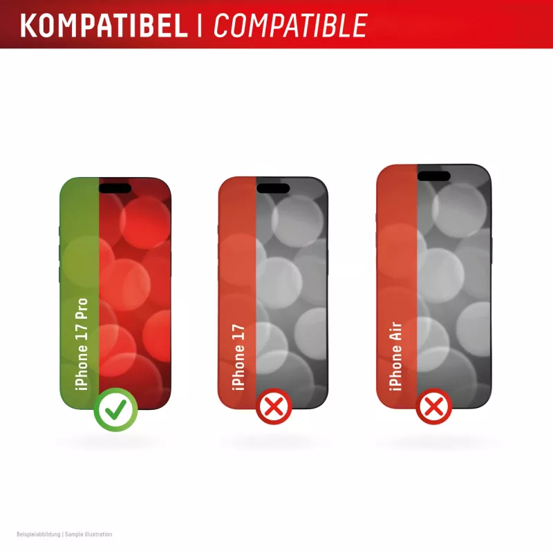 Displex ekrāna aizsargs + maciņš Apple iPhone 17 Pro, Eco montāžas rāmis, izturīgs pret skrāpējumiem