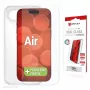 Displex ekrāna aizsargstikls + maciņš Apple iPhone Air, Eko montāžas rāmis, izturīgs pret skrāpējumiem