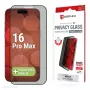 Displex privātuma ekrāna aizsargs (10H) Apple iPhone 16 Pro Max, Eco montāžas rāmis, privātuma filtrs