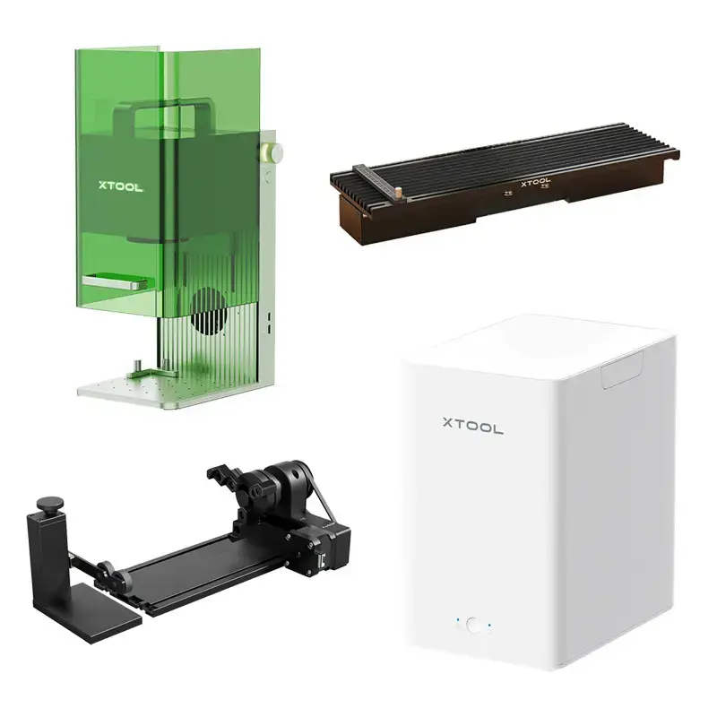 Lāzera gravēšanas un griešanas iekārta xTool F1 deluxe komplekts — 2-in-1 gravēšanas un griešanas sistēma