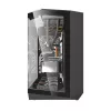 PC korpuss Darkflash DY470 Full Tower — melns, SPCC, atbalsta ITX/ATX, 3,5 collu/2,5 collu HDD, 1x aizmugurējais 120 mm, 120 mm sānu ventilatori