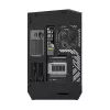 PC korpuss Darkflash DY470 Full Tower — melns, SPCC, atbalsta ITX/ATX, 3,5 collu/2,5 collu HDD, 1x aizmugurējais 120 mm, 120 mm sānu ventilatori