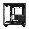 PC korpuss Darkflash DY470 Full Tower — melns, SPCC, atbalsta ITX/ATX, 3,5 collu/2,5 collu HDD, 1x aizmugurējais 120 mm, 120 mm sānu ventilatori