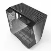 PC korpuss Darkflash DY470 Full Tower — melns, SPCC, atbalsta ITX/ATX, 3,5 collu/2,5 collu HDD, 1x aizmugurējais 120 mm, 120 mm sānu ventilatori