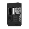 PC korpuss Darkflash DY470 Full Tower — melns, SPCC, atbalsta ITX/ATX, 3,5 collu/2,5 collu HDD, 1x aizmugurējais 120 mm, 120 mm sānu ventilatori
