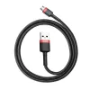 Baseus CAMKLF-B91 Neilona Izturīgs Datu un Uzlādes Kabelis CQ3.0 2.4A USB uz Micro USB 1m Melns-Sarkans