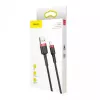 USB-A uz Lightning kabelis Baseus CALKLF-C19 2 m — alumīnija korpuss, 1,5 A, melns/sarkans