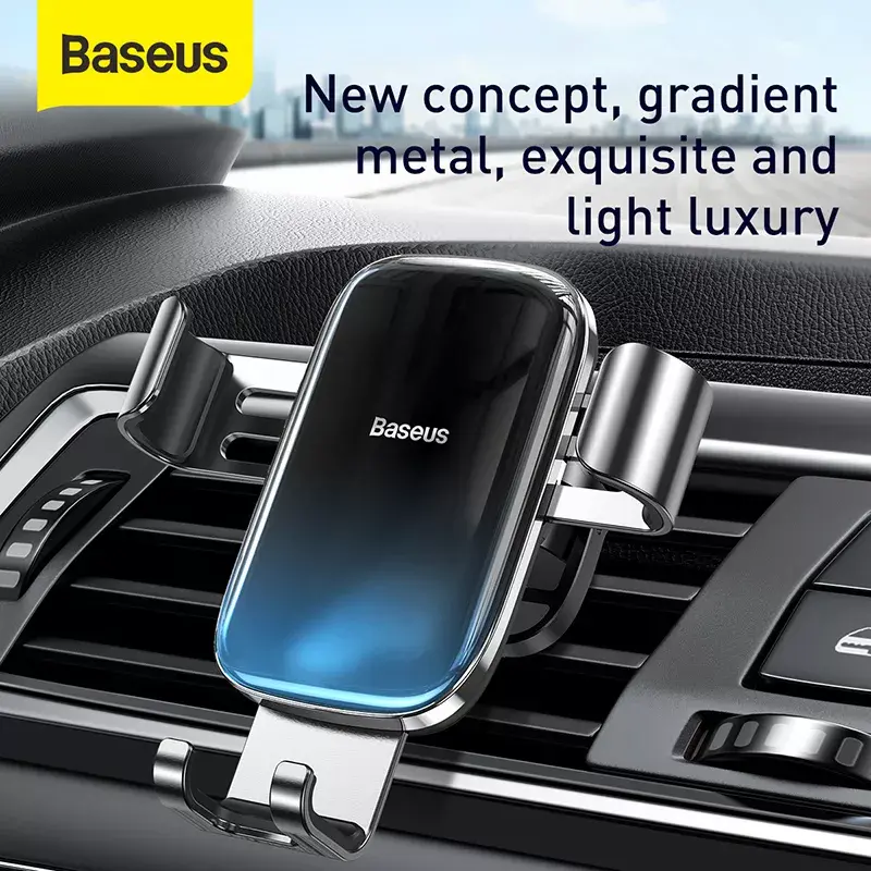 Pasīvs turētājs Baseus Glaze Gravity Mobilais tālrunis Melns