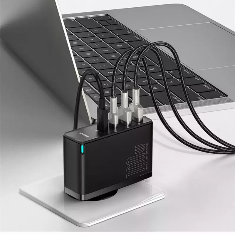 Lādētājs Baseus GaN2 4 porti ātrā lādētāja 100W
