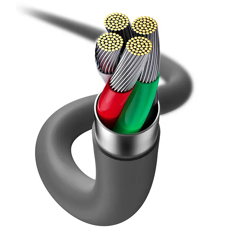 USB 2.0 datu kabelis Baseus Jelly Lightning uz USB-A 1.2 m, melns