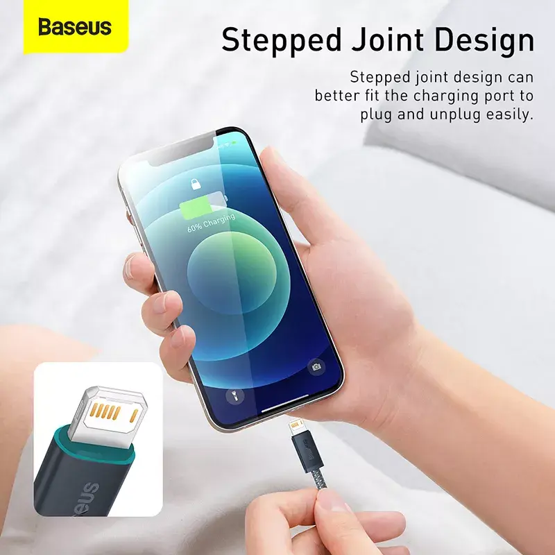 Baseus Dynamic 2m pelēks Lightning–USB A kabelis