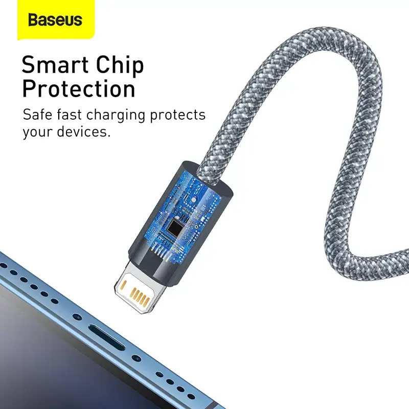 Baseus Dynamic 2m pelēks Lightning–USB A kabelis