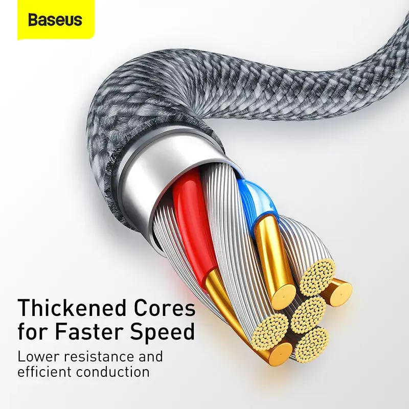 Baseus Dynamic 2m pelēks Lightning–USB A kabelis