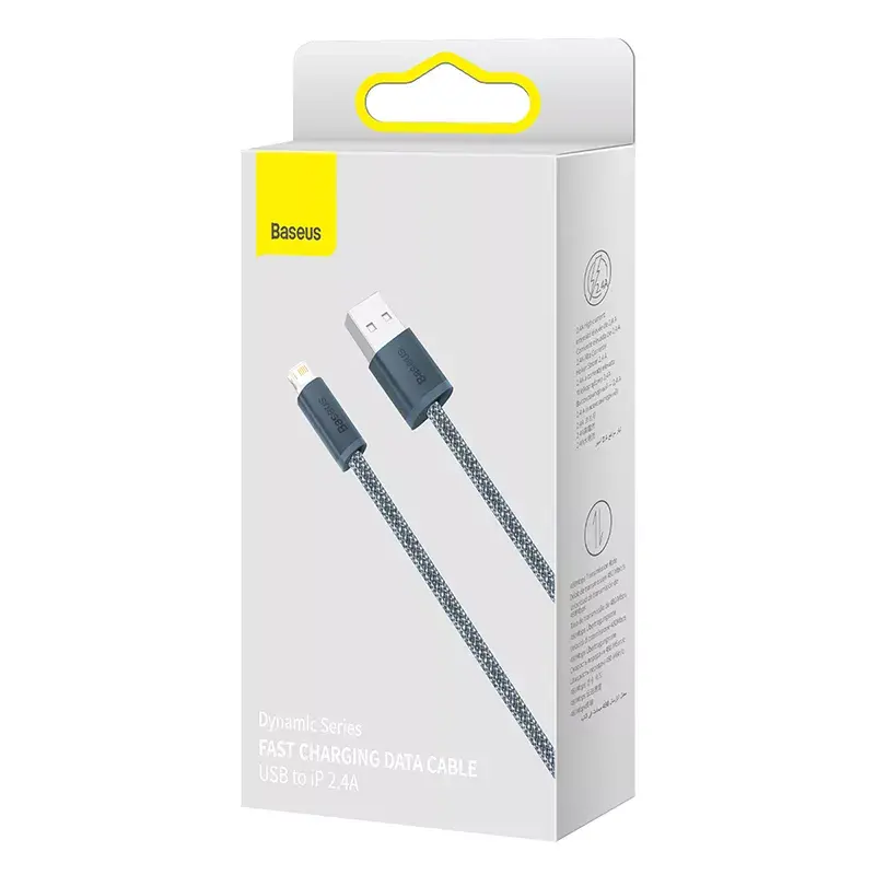 Baseus Dynamic 2m pelēks Lightning–USB A kabelis