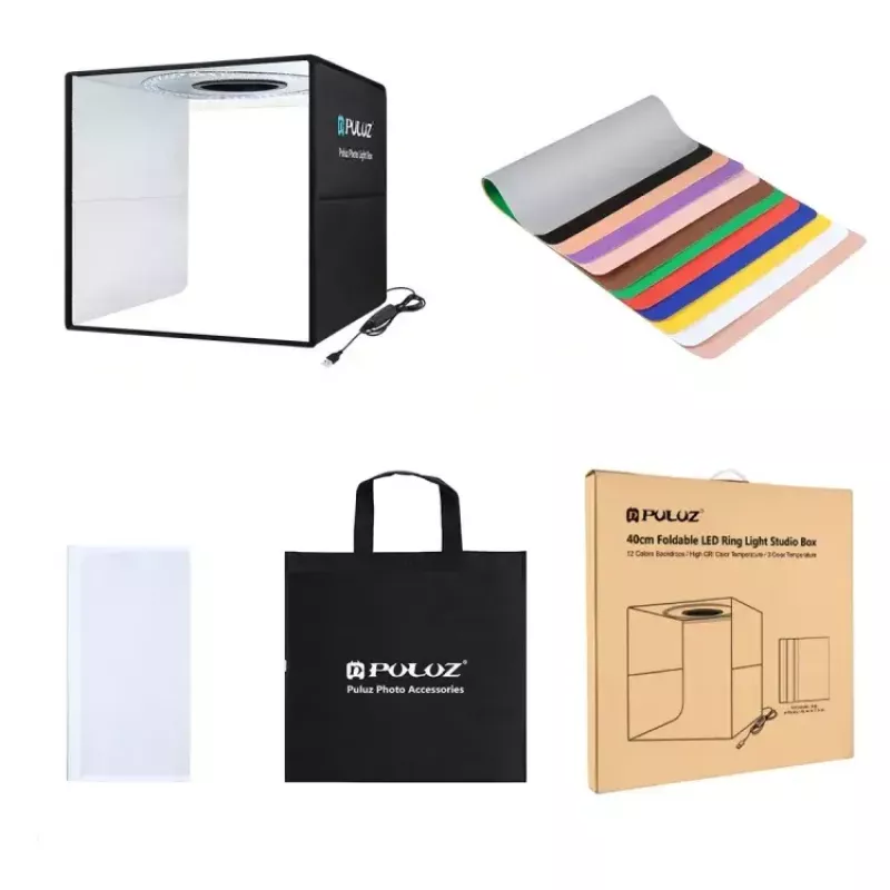 Fotokaste Puluz PU5041B 6500K USB 11W 400x400x400mm