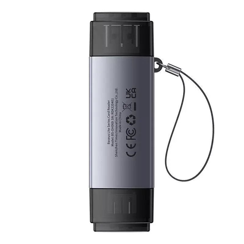 Karšu lasītājs Baseus Memory Card Reader Lite Series WKQX060113 ar USB un USB-C atbalstu