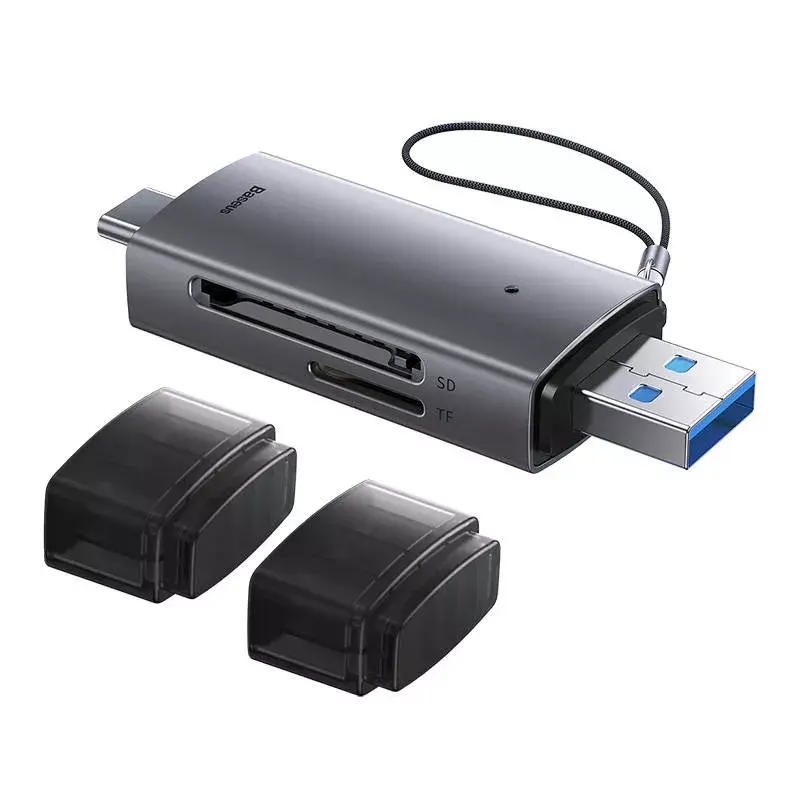 Karšu lasītājs Baseus Memory Card Reader Lite Series WKQX060113 ar USB un USB-C atbalstu