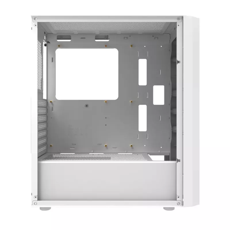 Datora korpuss Darkflash DK351 balta Midi Tower, Micro ATX/ATX/ITX, rūdīts stikls, balts, 200×390×450 mm