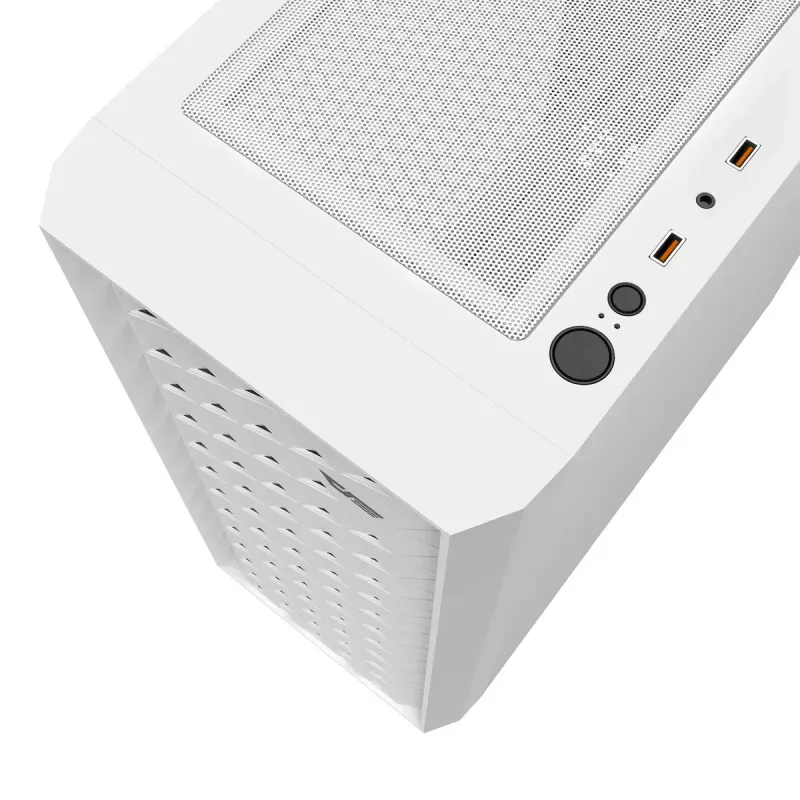 Datora korpuss Darkflash DK351 balta Midi Tower, Micro ATX/ATX/ITX, rūdīts stikls, balts, 200×390×450 mm