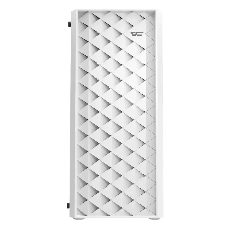 Datora korpuss Darkflash DK351 balta Midi Tower, Micro ATX/ATX/ITX, rūdīts stikls, balts, 200×390×450 mm