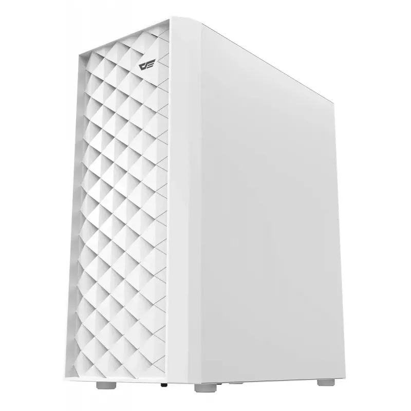 Datora korpuss Darkflash DK351 balta Midi Tower, Micro ATX/ATX/ITX, rūdīts stikls, balts, 200×390×450 mm