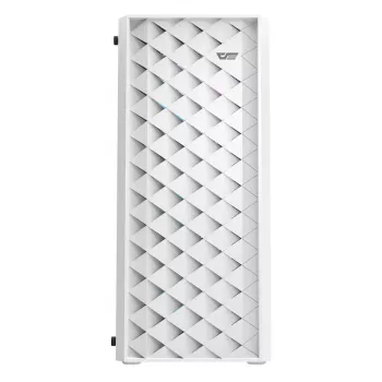 Datora korpuss Darkflash DK351 balta Midi Tower, Micro ATX/ATX/ITX, rūdīts stikls, balts, 200×390×450 mm