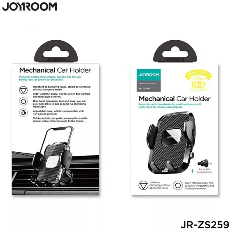 Aktīvais turētājs JOYROOM JR-ZS259 Mobilais tālrunis/Viedtālrunis Melns