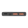Baseus power bank Adaman Metal, Litija-jonu 10000mAh, 2xUSB, USB-C, Lightning, MicroUSB 22.5W (Melns)