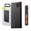 Baseus power bank Adaman Metal, Litija-jonu 10000mAh, 2xUSB, USB-C, Lightning, MicroUSB 22.5W (Melns)
