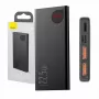 Baseus power bank Adaman Metal, Litija-jonu 10000mAh, 2xUSB, USB-C, Lightning, MicroUSB 22.5W (Melns)