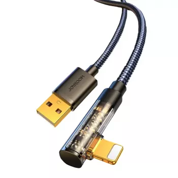 USB-A uz Lightning leņķa kabelis Joyroom S-UL012A6 1,2 m, melns